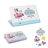 Laptop-Schutzaufkleber und Laptop-Hülle, stoßfest, Skin Aufkleber, nur kompatibel mit HP Serie 2020 ~ 2022 15 Zoll (38,1 cm) (Flamingo-Design)