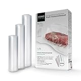 CASO Profi- Folienrollen Set 4 / für Vakuumierer, Vakuumiergerät, Vakuumier Rollen 1 St. 20x600cm, 1 St. 25x600cm, 1 St. 30x600cm, Vakuumbeutel Vakuumierbeutel Lebensmittel, BPA-frei