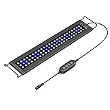 NICREW AquaLux LED Aquarium Beleuchtung, Aquarium Lampe mit Timer, Einstellbare Helligkeit und 3 Lichtmodi, IP67 Wasserdicht, 43-60cm