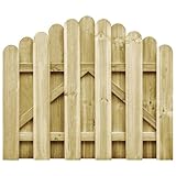 Homgoday Gartentor Gartentür Hoftor Holztor Zauntor Gartentor Lattenzaun Eingangstor Tor Einfahrtstor Design für Eingang Garten Terrasse Imprägniertes Kiefernholz 100x75 cm