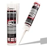 dubaust Karosseriekleber Montageklebstoff Dichtstoff für Auto Wohnmobil Innen + Aussen UV-resistent Haftung auf allen Untergründen Karosseriekleber Caravan Dichtmasse 290ml Kartusche weiss