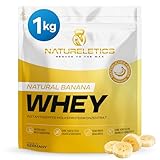 NATURELETICS Banane 1kg - Natürliches Premium Whey Protein aus Deutschland ohne Zusatz von Zucker, Süßstoffe, Aspartam & Sucralose - kohlenhydratarm – 22,6 % BCAA – reines Eiweißpulver
