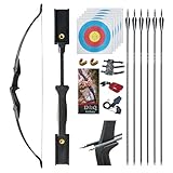 D&Q Recurve Bogen Set Erwachsene Pfeil und Bogen für Anfänger Bogenschießen Sportbogen beidhändig 30lb 40lb mit Bogenschießen Zubehör(30lb)