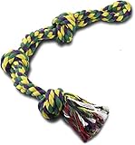 RIO Direct Hundespielzeug Seil für große Hunde, 70cm/27,56inch, XL Tau/Hundeseil Spielzeug mit 3 Knoten/Ball,Weihnachtsspielzeug für mittelgroße und große Hunde,zum Beißen, Tauziehen, Zähneputzen