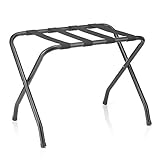 CARO-Möbel Kofferständer Luggage Kofferablage Kofferbock, Metall in schwarz lackiert, klappbar