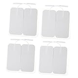 PartyKindom 8 Stück Massagepflaster Massagekissen für den Haushalt Massagezubehör Physiotherapie-Pflaster Elektrodenpads Massagebads Vlies Weiß