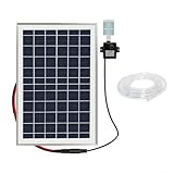 Volakebeing 10W 9V Solarpumpe Set mit System für Fischteich Outdoor Aquarium, Schmutzentfernung Zirkulationssystem