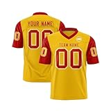 Personalisiert American-Football-Trikot Custom Football Jersey Personalized Stitched/Printed Team Name & Number Sports Uniform Unisex Youth Sporthemden Schnelltrocknend Atmungsaktiv T-Shirt