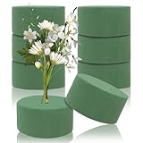 CTYUEYUN 8 Stück Steckschaum Runde,Steckschwamm für Frische und Künstliche Blumen,Nasssteckschaum Set 8 X 4 cm,Trockensteckschaum,Floristenschaumstoffzubehör für Hochzeitsgangblumen-Partydekoration