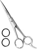 Utopia Care 5,5 Zoll Edelstahl-Friseurschere - Professionelle Haar- und Bartschneideschere - Scharf, langlebig (Silber)