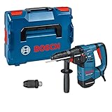 Bosch Professional Bohrhammer GBH 3-28 DRE (inkl. Schnellspannfutter 13mm, Wechselfutter SDS-plus, Tiefenanschlag 210mm, Zusatzhandgriff, Fetttube, Maschinentuch, L-BOXX)