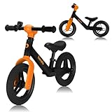 Lionelo Toni Kinder-Laufrad von 18 Monaten bis 30 kg, PU-Gummi-Räder 25 cm, Fußstütze, Korb, Verstellbarer Sitz und Lenker, Rutschfester Griff, leicht 2,3 kg, Klingel