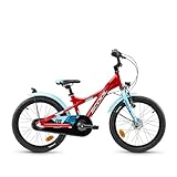 18 Zoll Kinderfahrrad S'COOL XXlite Street 3-Gang für Jungen & Mädchen – Fahrrad ab 5 Jahren mit Rücktrittbremse & Handbremse – sicher, leicht, kindgerecht, ergonomisch (Rot)