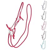 NETPROSHOP 1 Set Knotenhalfter und Seil-Zügel für gebissloses Reiten Gr. Shetty, Pony, Cob, Full, Groesse:Pony, Farbe:Fuchsia