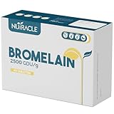 Nutracle Bromelina 2500 GDU/g 40 Tabletten à 500 mg - Entwässerndes Ergänzungsmittel - Anticellulite und Wasserretention in den Beinen - Diuretikum und Verdauungsförderer (40 Einheiten, 1 Packung).