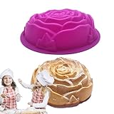 Kustimantu Rosenblüten-Geburtstagskuchenform,Rosenblüten-Kuchenform,Silikon-Backform Valentinstag Antihaft-Kuchenform - Zucker-Backblech, Schnellverschluss-Pudding-Schokoladenform für Muffins