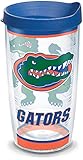 Tervis 1343788 Florida Gators Tradition Thermobecher mit Deckel und blauem Deckel, 454 ml, transparent