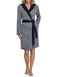 Schiesser Damen Bademantel, 95cm Bademantel, Blau (Nachtblau 804), 36