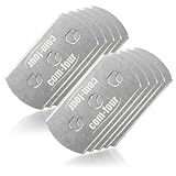 com-four® 10x Ersatzklingen aus Edelstahl für Reinigungsschaber, Kochfeldschaber, Ceranfeldschaber, Schaberklingen zum Austauschen, geeignet für Backöfen & Herde (10 Stück Ersatzklingen)