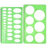 Duoleimi 3 Stück Kreisschablonen, Kreisschablone, Kreisschablonen zum Malen, Kreis Lineal für Zeichenhilfen, Quilling Schablone (transparent grün)