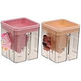 JOINPAYA 2 Stück Bleistiftspitzer mit Doppelloch Tragbarer Kunststoff Anspitzer für Klassenzimmer Manuell Niedlich Gestaltet