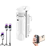 Pocketflex Mini Tripod, Portable Selfie Stick, Smartphone Tripod Stand, 360° Rotation Mini Tripods Stand Retractable (White)