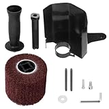 Poliermaschinen Zubehör Set, 120 x 100 mm Schleifwalzen, dicke Schutzhülle zur Stabilisierung, geeignet für Bürstmaschine Holz, Metall und Edelstahl, M14/M10 (Schwarz, Einheitsgröße)