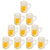 Fhkpsqkcn 10 Stück Simulation Bierflasche kleine Probiergläser Ohrringe Schlüsselanhänger Anhänger Moderne Raumtischdekorationen