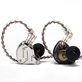 LINSOUL KZ ZS10 Pro, 4BA+1DD 5 Treiber In-Ear-Monitor, HiFi Kabelgebundene Ohrhörer, Gaming-Kopfhörer, Hybrid IEM Kopfhörer, 2-poliges abnehmbares Kabel (Ohne Mic,Schwarz)