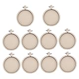 Tofficu 10 Stück Mini Stickrahmen Aus Holz Bastelrahmen Mini Stickrahmen Aus Holz Stickring Anhänger Kleine Bastelrahmen