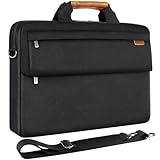 DOMISO 17 Zoll Wasserdicht Laptop Tasche Aktentasche Schultertasche Notebooktasche Umhängetasche Business für 17-17.3' Notebook/Dell/Lenovo/Acer/HP/MSI/ASUS, Schwarz