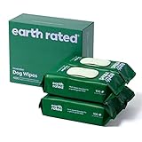 Earth Rated Feuchttücher für Hunde, Dicke Pflegetücher auf pflanzlicher Basis zur einfachen Anwendung an Pfoten, Körper und Hintern, Lavendelduft, 400 Stück