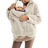 Lxitoler Tragejacke Für Mama Und Baby 3 In 1 Umstandsjacke Winter Langarm Kapuze Känguru Umstandsjacke Jackenerweiterung Tragecover Babytrage