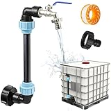 FORMIZON IBC Tank Schwanenhals, IBC Adapter mit Schwanenhals Messing Wasserhahn, IBC Schwanenhals 3/4' Auslaufhahn für 1000L Regenwassertank, Regenfass, IBC Container (A)