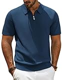 PJ PAUL JONES Poloshirt Herren Kurzarm Casual Sommer Tshirts Strick Polo Herren Marineblau M