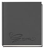 VELOFLEX 5420082 - Gästebuch Classic mit Prägung Gäste, 144 Seiten Weißes Blanko Papier, 205 x 240 mm, grau, Dunkelgrau