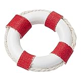 Rettungsring mit Kordel, Ø ca. 4,5 cm Rot/Weiß