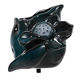 DIYEAH Keramischer Springbrunnen auslauf Dekorativ Rustikal Wasserfall ersatzteil für Garten Teich Innen Außenbereich Vielseitig Einsetzbar Eleganter Wasserfontäneffekt