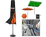 Enzeno Schutzhülle für Ø 350cm/200x300cm Sonnenschirme, 190x30/50cm Oxford Stoff Abdeckung Sonnenschirme, Abdeckhauben für Gartenschirm mit wasserdichtem Reißverschluss