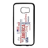 FunKaz Schutzhülle für Samsung Galaxy S6 Edge – USA Lovers – USA-Flagge – Patriot – Schwarze TPU-Schutzhülle