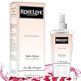 Roselive - Rosenwasser 250ml, Natürliches Gesichtswasser,feuchtigkeitsspendendes, Rosenwasser Gesichtswasser Gesichtsreinigung Gesichtspflege,Rosenwasser spray, Vegan und Natur