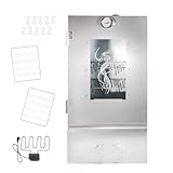 LEMODO Räucherofen 80x39,5x27,5 cm mit umfangreichem Zubehör, Räucherschrank und Heizelement, Kalträucherofen mit großer Räucherkammer, Tischräucherofen mit Thermometer (mit Heizspirale)