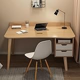 TY&WJ Moderner Schlichter Holz- Schreibtisch Workstation,Computertisch Für Das Homeoffice Tragbarer Eckschreibtisch Mit Bücherregal Bürotisch,C,100x50x73cm(39x20x29)