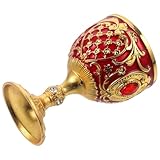 iplusmile Kleiner Retro Metall Likörbecher 30 Ml mit Gravurmuster Wiederverwendbar Stabil Verschleißfest Eleganter Schnapsbecher für Zuhause Camping Bar