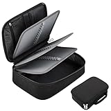 MmotZsb Federmäppchen Groß, Federtasche Schwarz Mit DREI Fächern, Federmappe Erwachsene Für Schule, Büro Und Reise, Organizer Für Stifte Und Zubehör