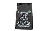 1000 Hundekotbeutel Hundetüten Gassibeutel biologisch abbaubar selbstzersetzend Farbe schwarz bedruckt weiß Hundekottüten abreissbar 20 x 32 cm gelocht