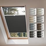 Concept Blinds Wabenplissee für Dachfenster – Verdunkelung und Hitzeschutz, maßgefertigt, 7 Stofffarben, frei verstellbar nach Oben und unten, einfache Bohrmontage – Premium-Dachfensterrollo nach Maß