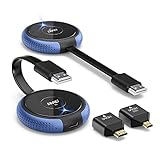 Wireless HDMI, HDMI Wireless Transmitter and Receiver 4K HDMI Funkübertragung,165FT/50M HDMI ohne Kabel Streaming Video für Laptop, Kamera zu Monitor, Projektor,TV