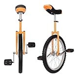 uyoyous Einrad 20 Zoll Unicycle Balance Training, Höhenverstellbar Einrad für Erwachsene Kinder Anfänger und Profis Unisex, Gelbe