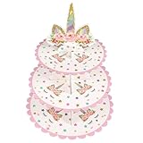 WEKADRIN Stöckiger Papier Cake Display ständer Mehrlagig Stabile Tortenplatte für Cupcakes Muffins Snacks Partydekoration Multifunktional Sicher